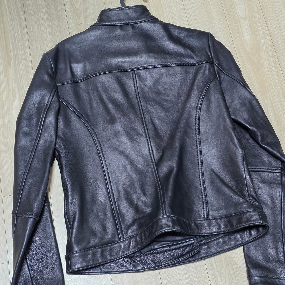 블랙 레더가죽 모토 여성 재킷 대장라이더 상품이미지2
