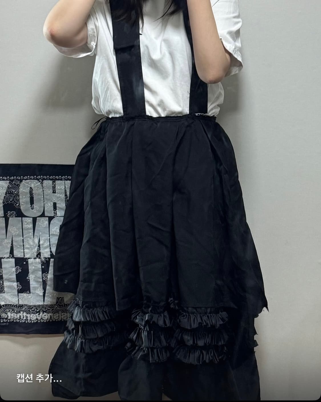 (네고가능)꼼데가르송 블랙 서스펜더 원피스 (25SS M사이즈) 상품이미지3