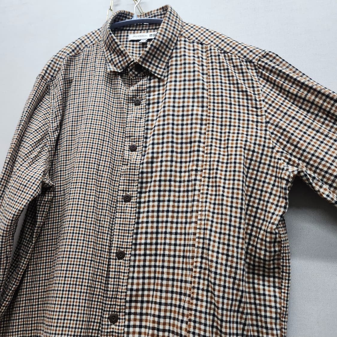 유니클로xJW앤더슨 로고 체크패턴 셔츠 XL(XL) 상품이미지4