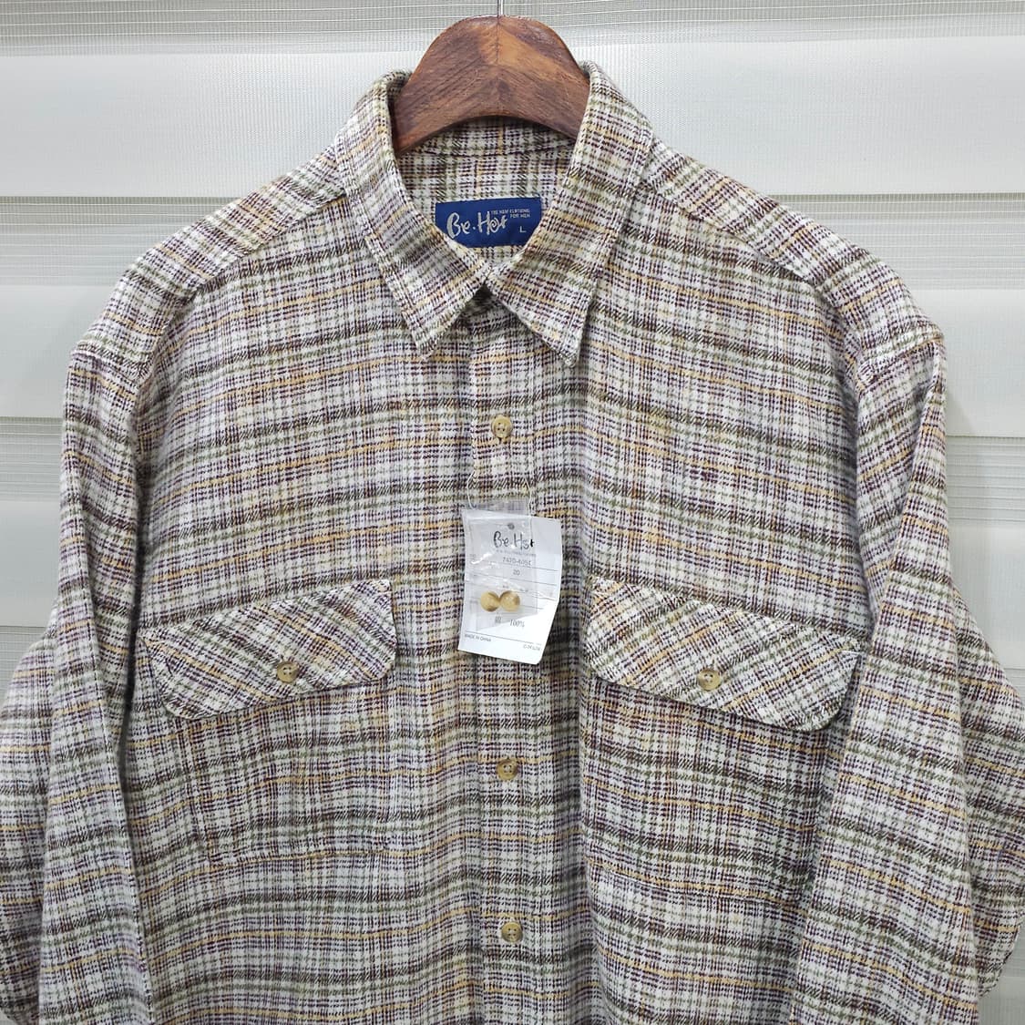 JAPAN 빈티지 Be.Hot 체크셔츠- L 상품이미지2