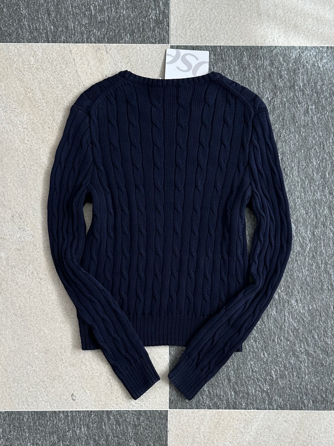 폴로 랄프로렌 네이비 피마코튼 케이블 니트 상품이미지5