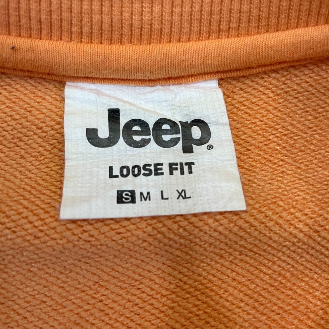 Jeep 지프 형광오렌지 로고자구 맨투맨 스웻셔츠 S 상품이미지5