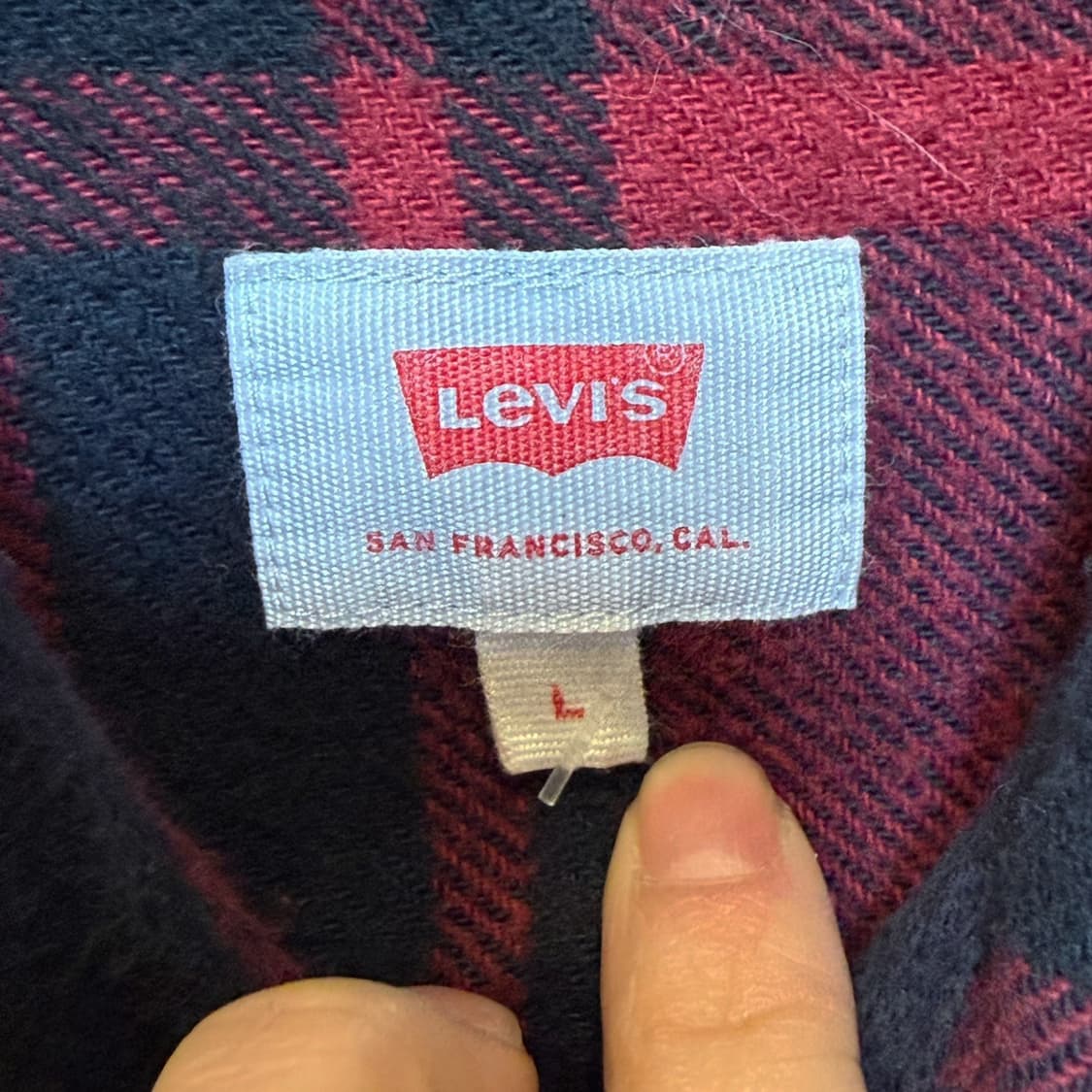 리바이스 플란넬 버팔로 체크 워크셔츠 와이드패턴 디테일 레드 상품이미지5