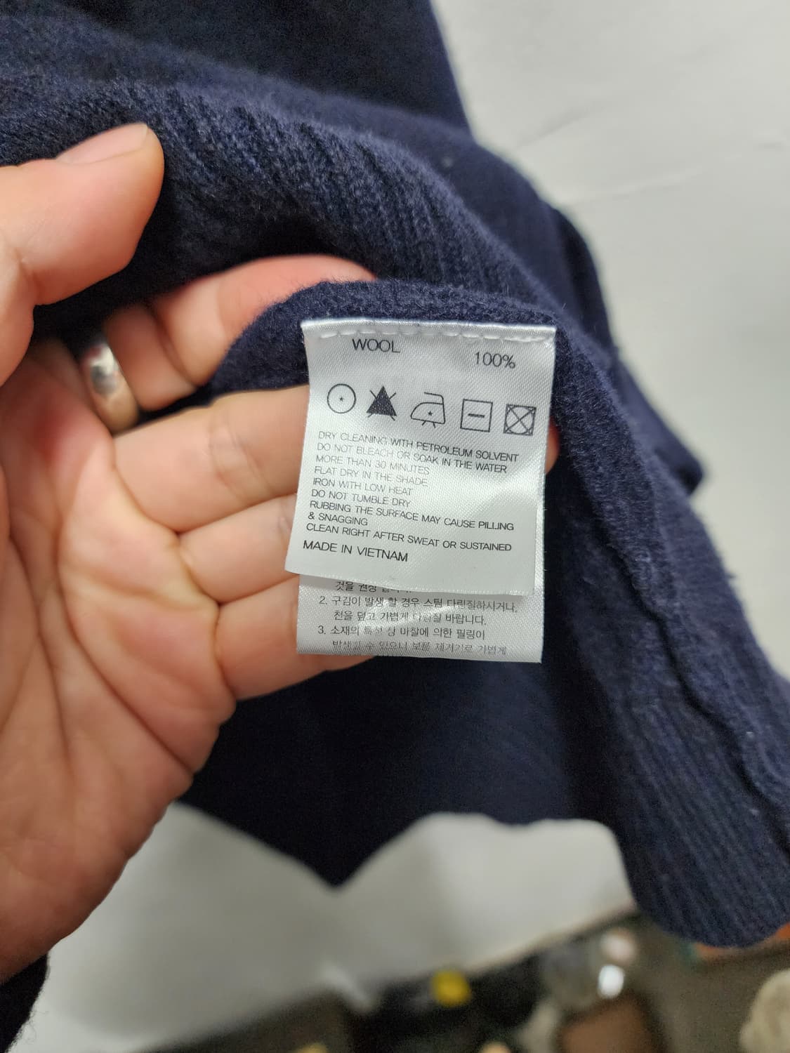 브룩스브라더스 wool 100% 네이비 가디건 상품이미지5