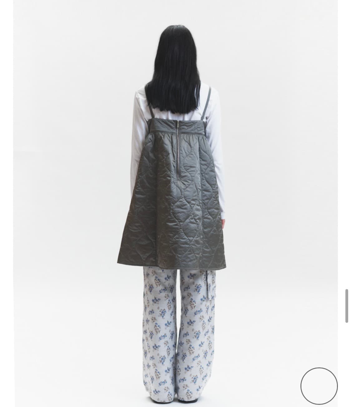 쓰리투에이티 퀼티드 미니 드레스 quilted mini dress 그레이 상품이미지4