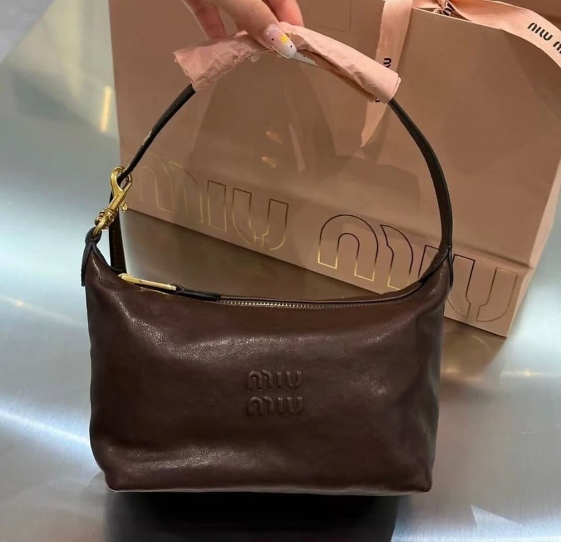 미우미우 브라운 가죽 숄더백 상품이미지2