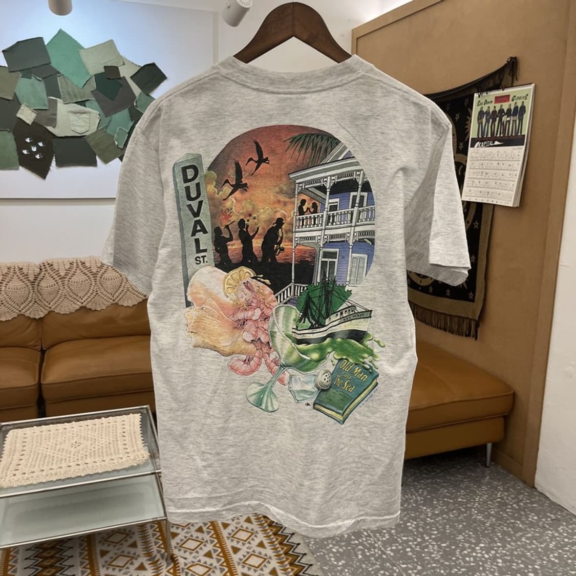 캐리비안소울 USA 스트릿 펑크 키치 빅프린팅 반팔티 L C10918 상품이미지4