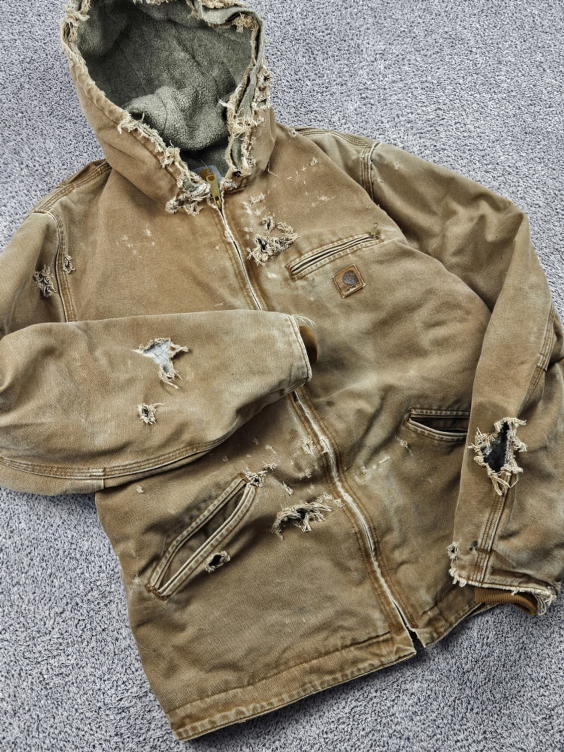 칼하트 J141 쉐르파 덕 캔버스 후드 워크 자켓 ( L )/ 10539 상품이미지6