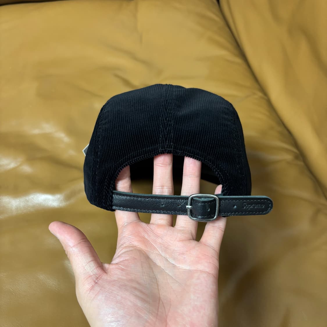 Supreme 슈프림 코듀로이 블랙 캠프캡 모자 (Black) 상품이미지7