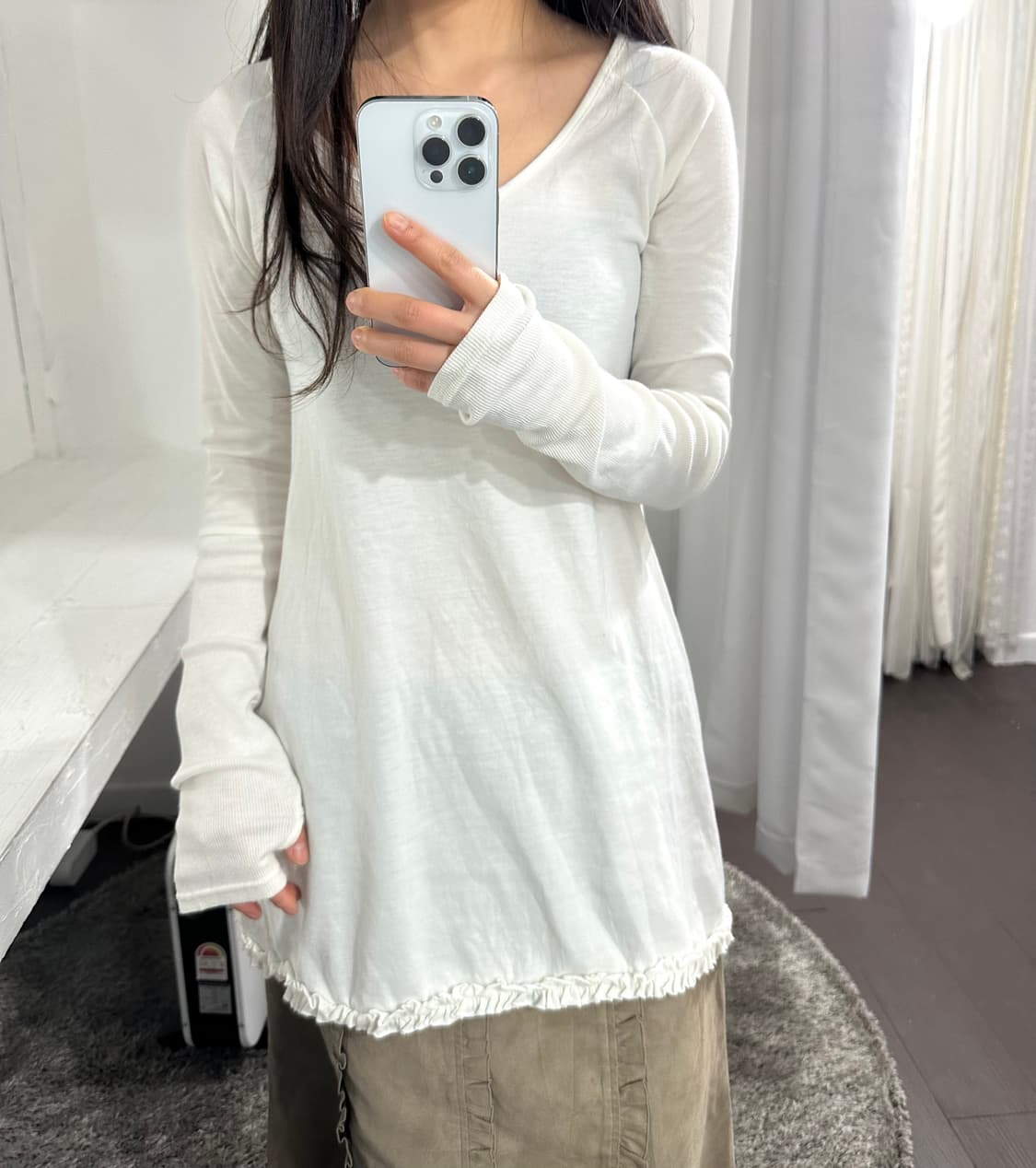 wendine white longsleeve 상품이미지2