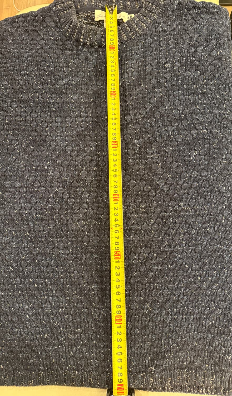 (L) 자라 네이비 코튼니트 상품이미지4