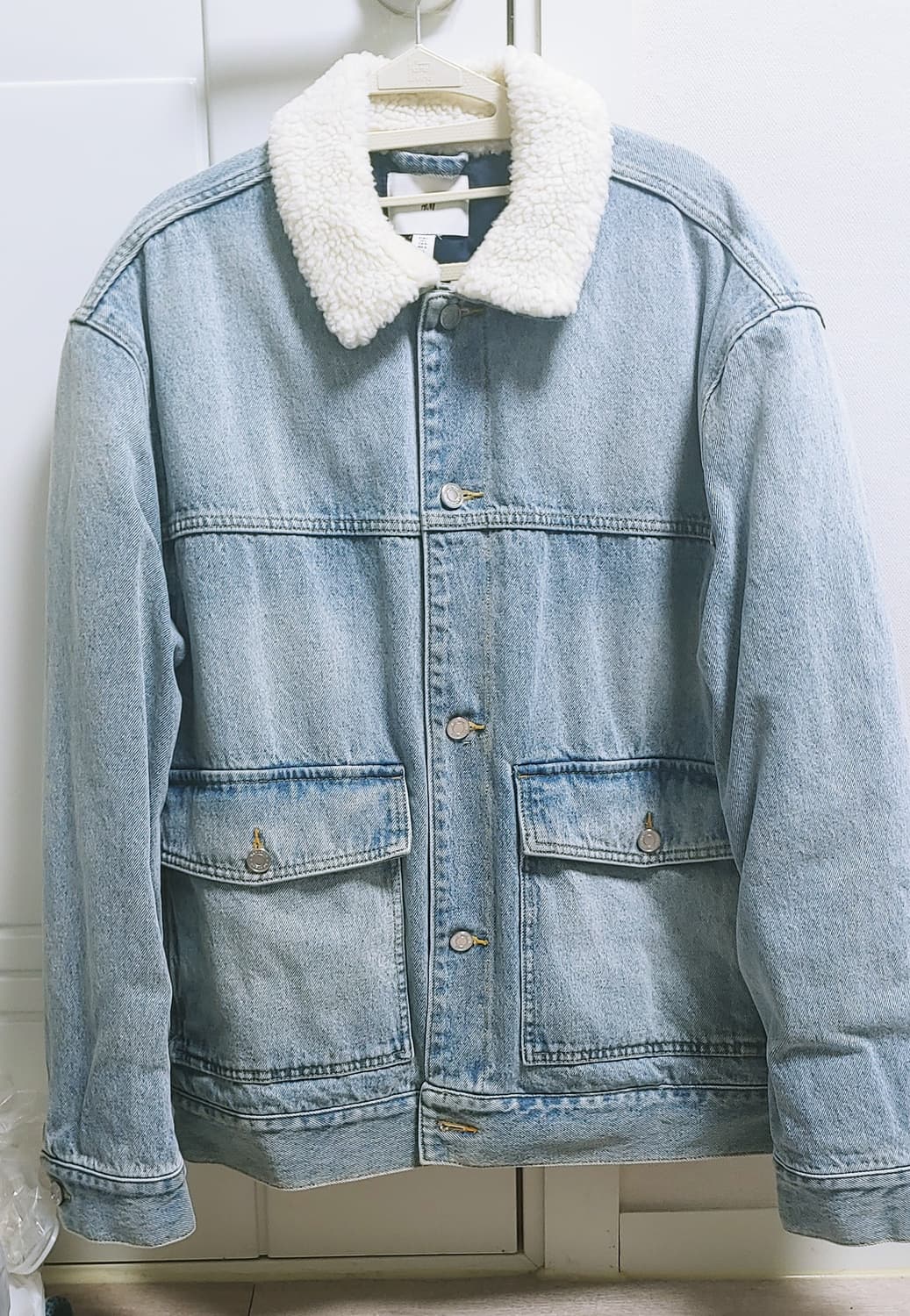 H&M 쉐르파 데님 패딩 자켓 L 상품이미지2