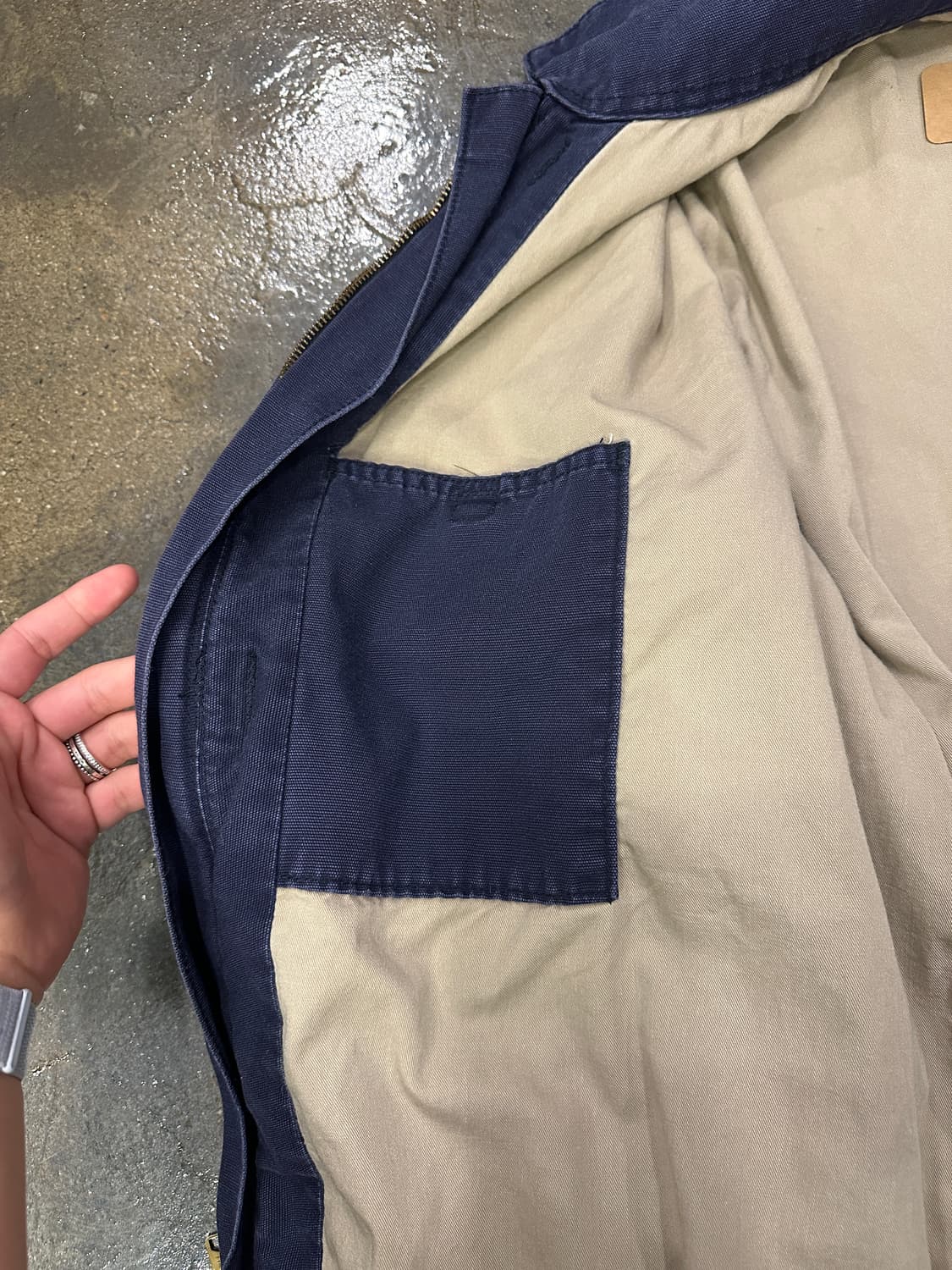 칼하트 FR 워크자켓 네이비 made in USA  XL 상품이미지10