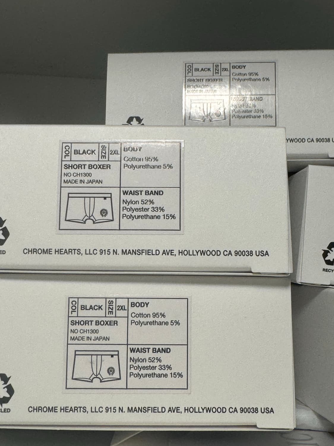 새상품) 크롬하츠 복서 브리프 블랙&화이트 2XL 상품이미지2