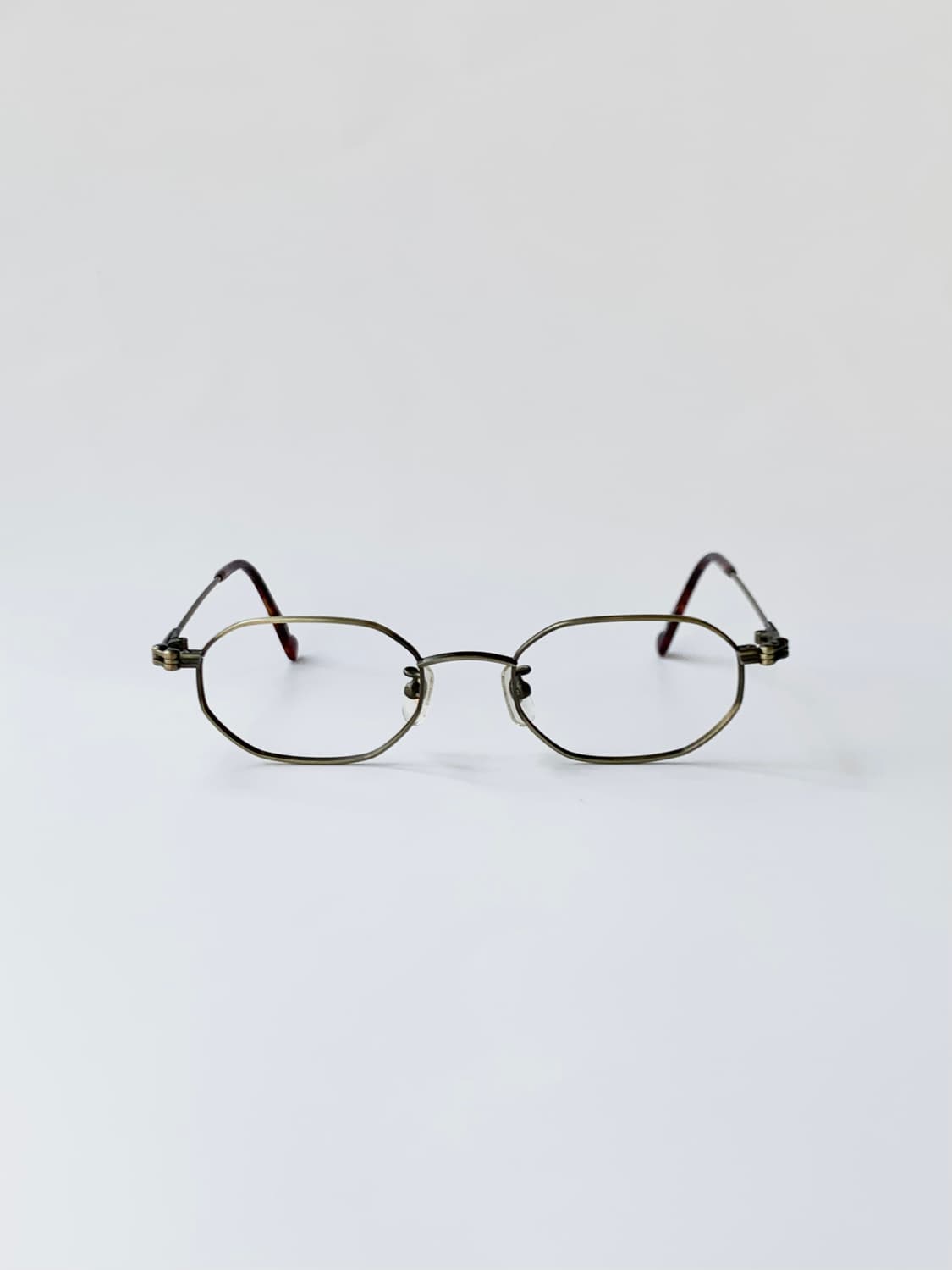 [픽키-610] 앤틱 브론즈 메탈 안경 데드스탁 빈티지 클래식  상품이미지1