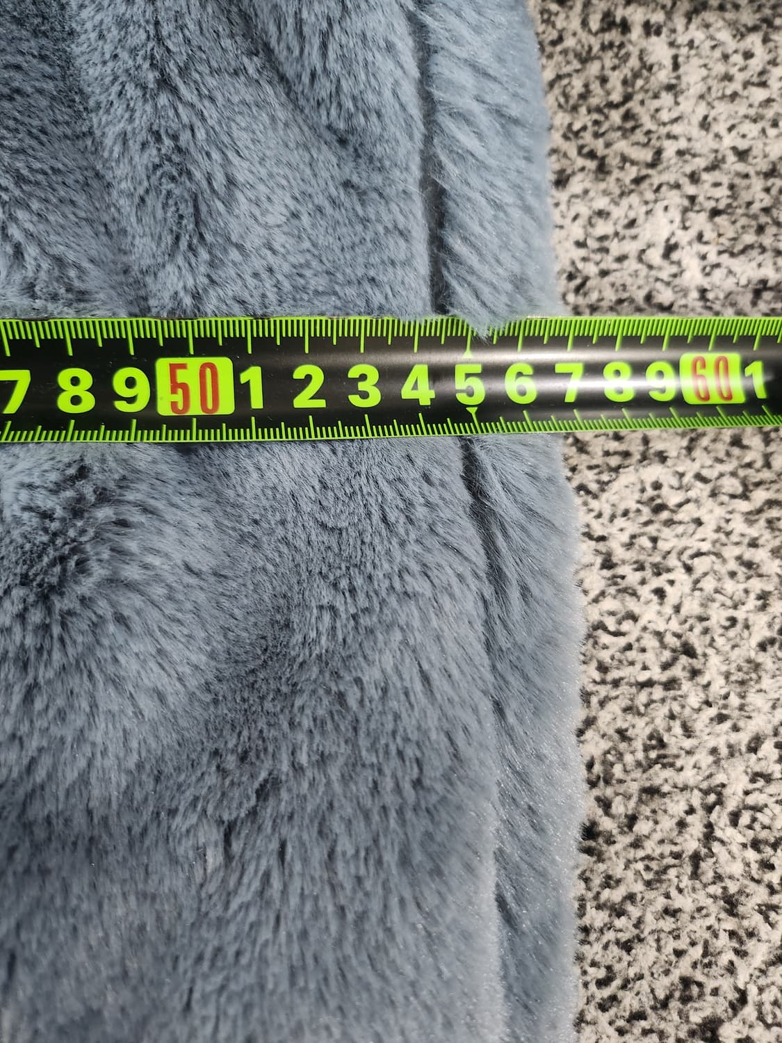 블루 & 핑크 배색 페이크 퍼 코트 상품이미지7