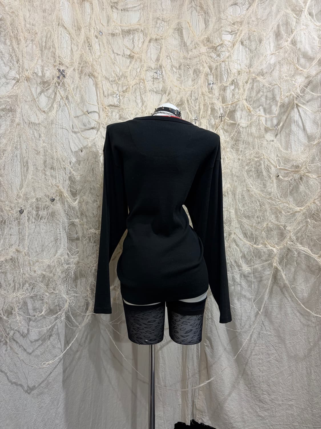 punk eyelet Gothic Layered long sleeve 상품이미지2