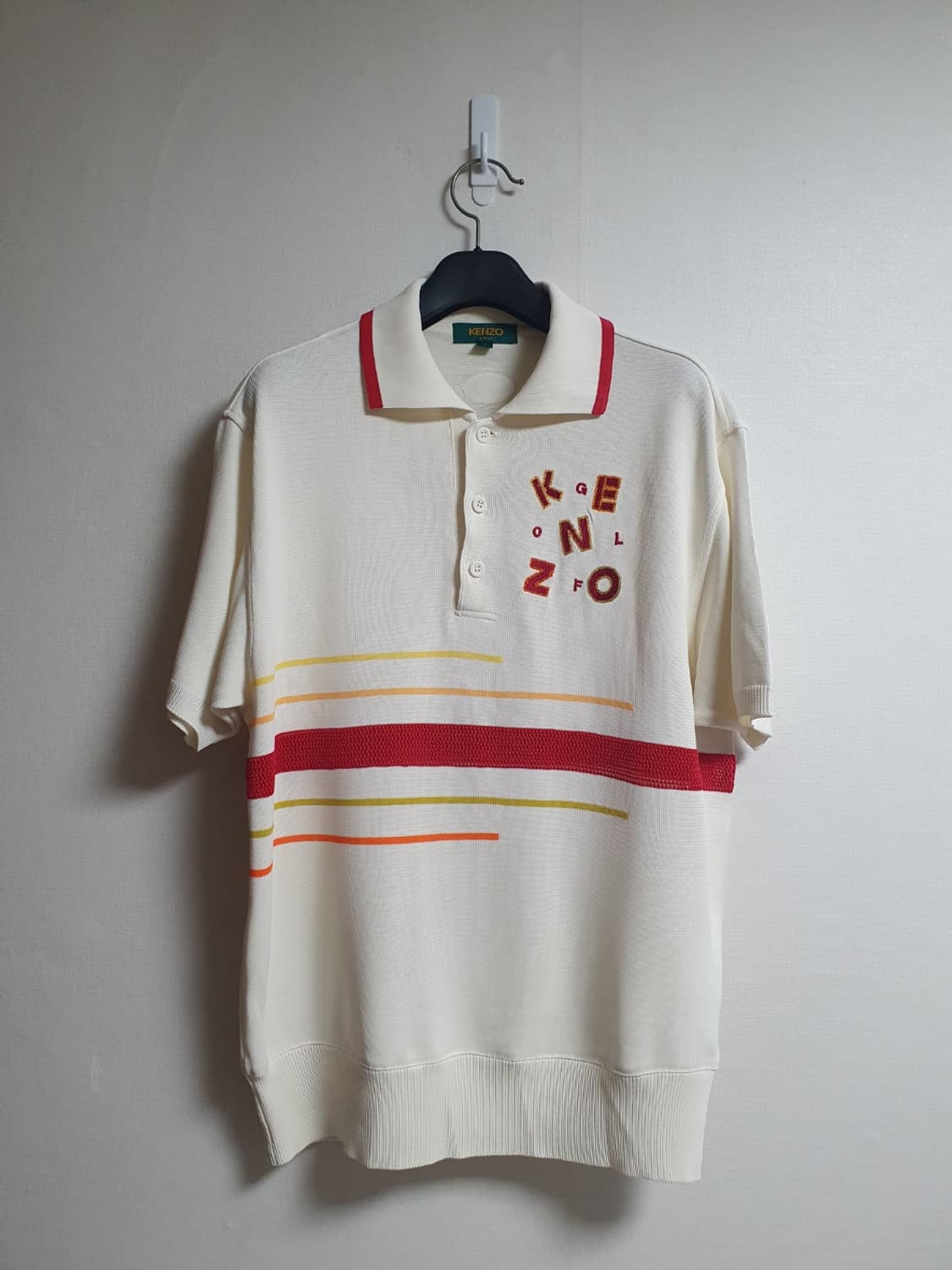 겐조 골프 니트 카라티 아이보리 100 추천 Size 3 상품이미지1