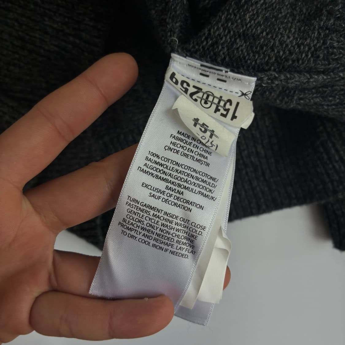 Polo  폴로 랄프로렌 자수 코튼 차콜 반집업 니트  상품이미지6