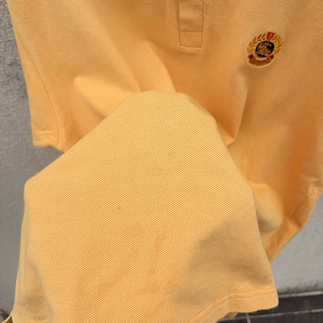 일본판)버버리 스몰 기사단 로고 개나리 PK카라 반팔 티셔츠(M) 상품이미지7