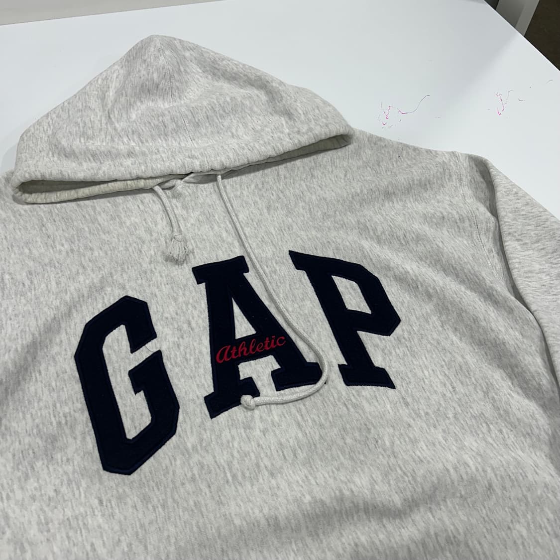 Gap 갭 레드포인트 네이비로고 멜란지 후드티 상품이미지4