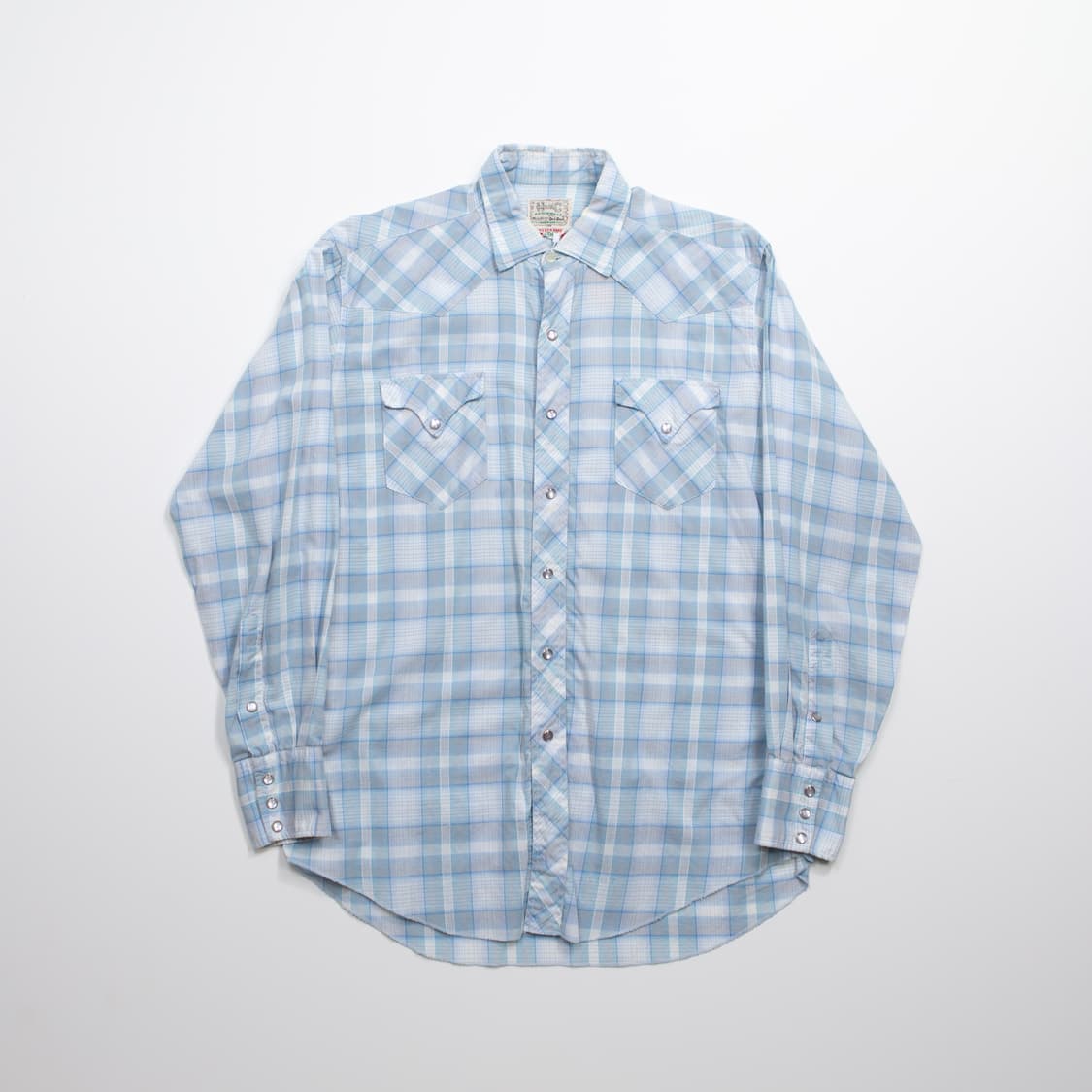 70s H Bar C 랜치웨어 체크 웨스턴 셔츠 상품이미지1