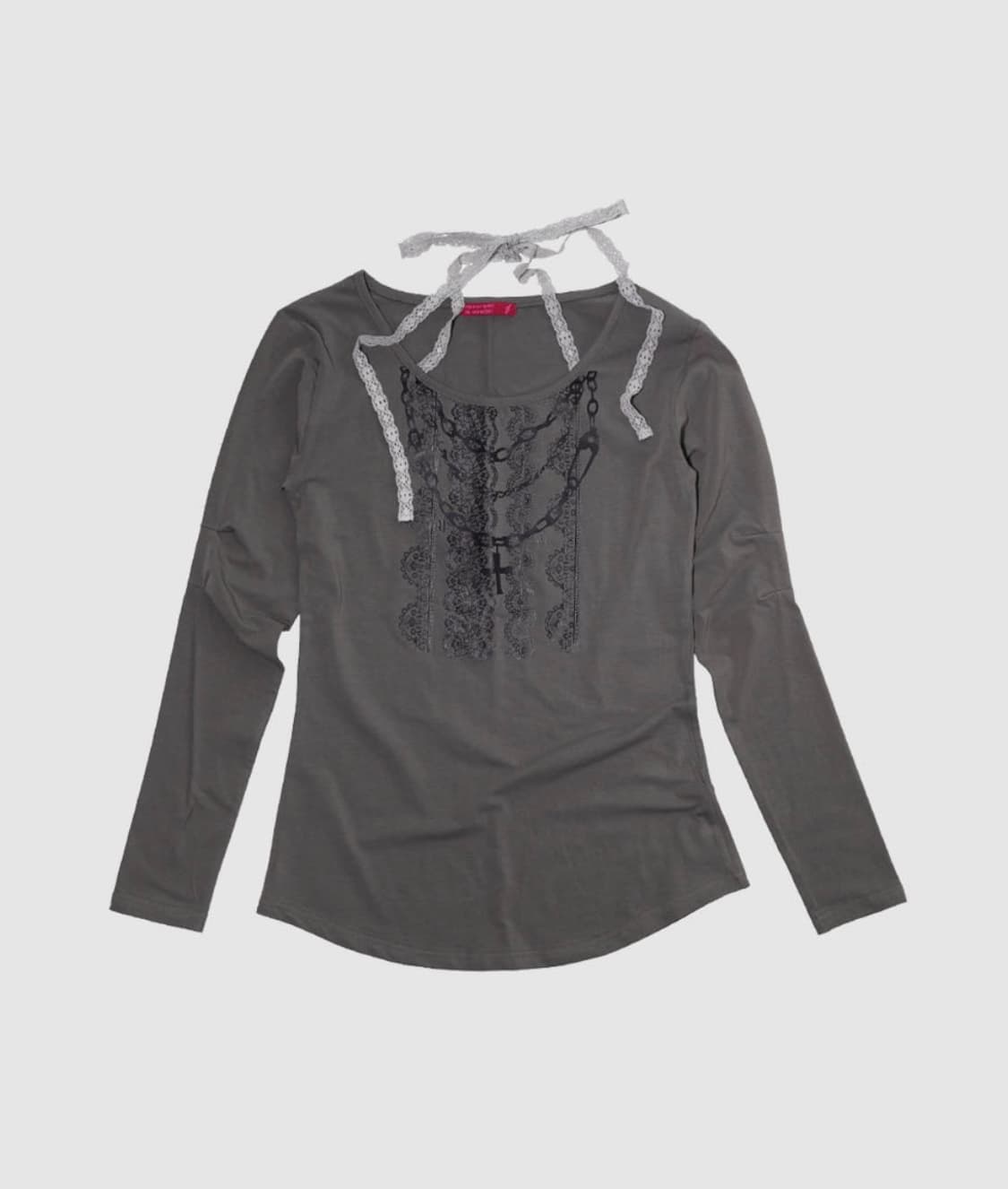 인앤양인하모니 Lace halter top, dark grey 상품이미지1