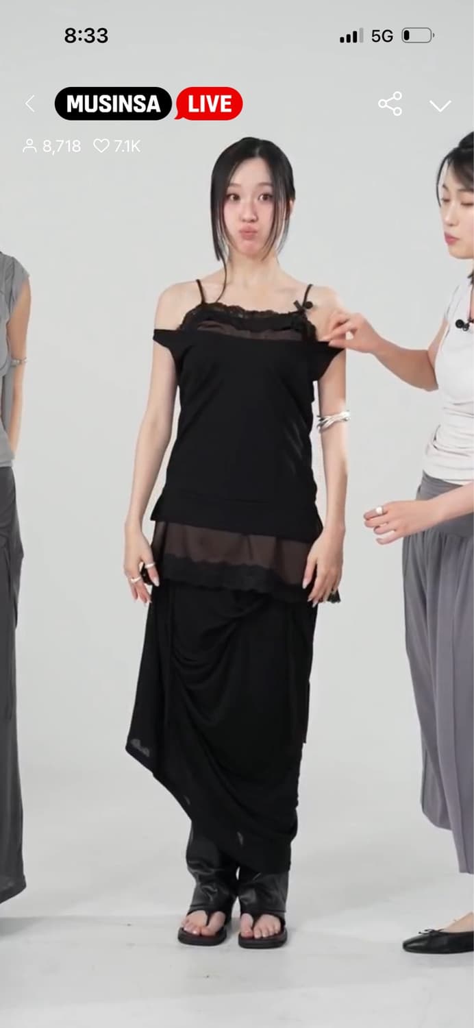 플레어업 원피스 2-Layered Lace Dress (FL-174_Bl 상품이미지5