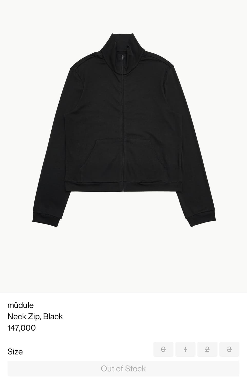 Mudule 머듈 넥 집 블랙 0size 미개봉 새상품 상품이미지2