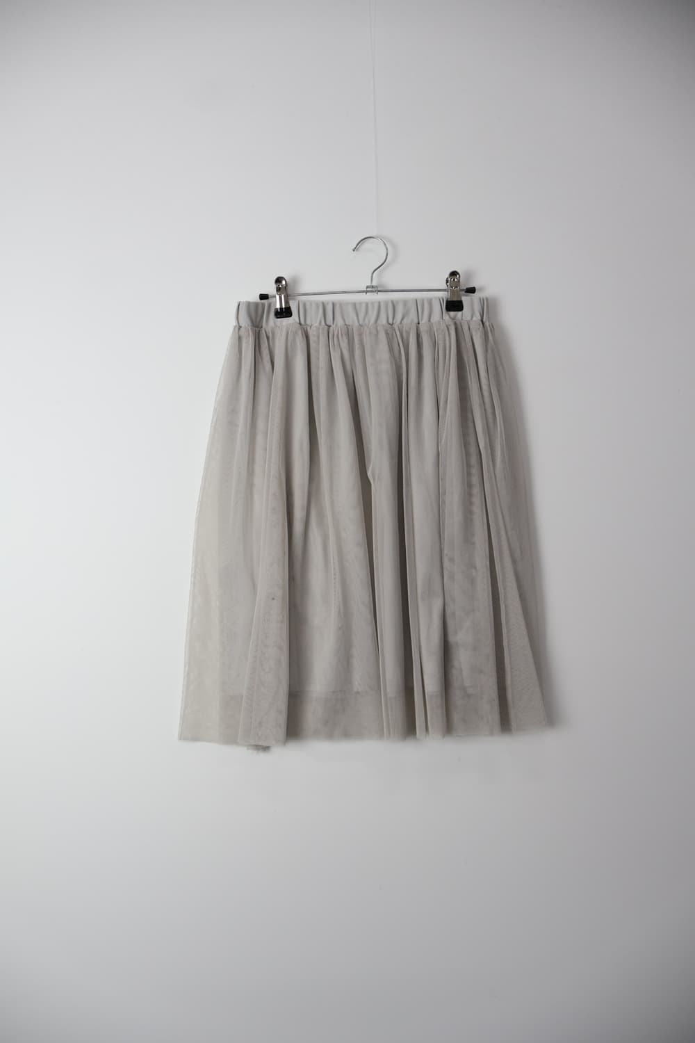 Earth Music Light Gray Tulle Mesh Skirt 상품이미지4