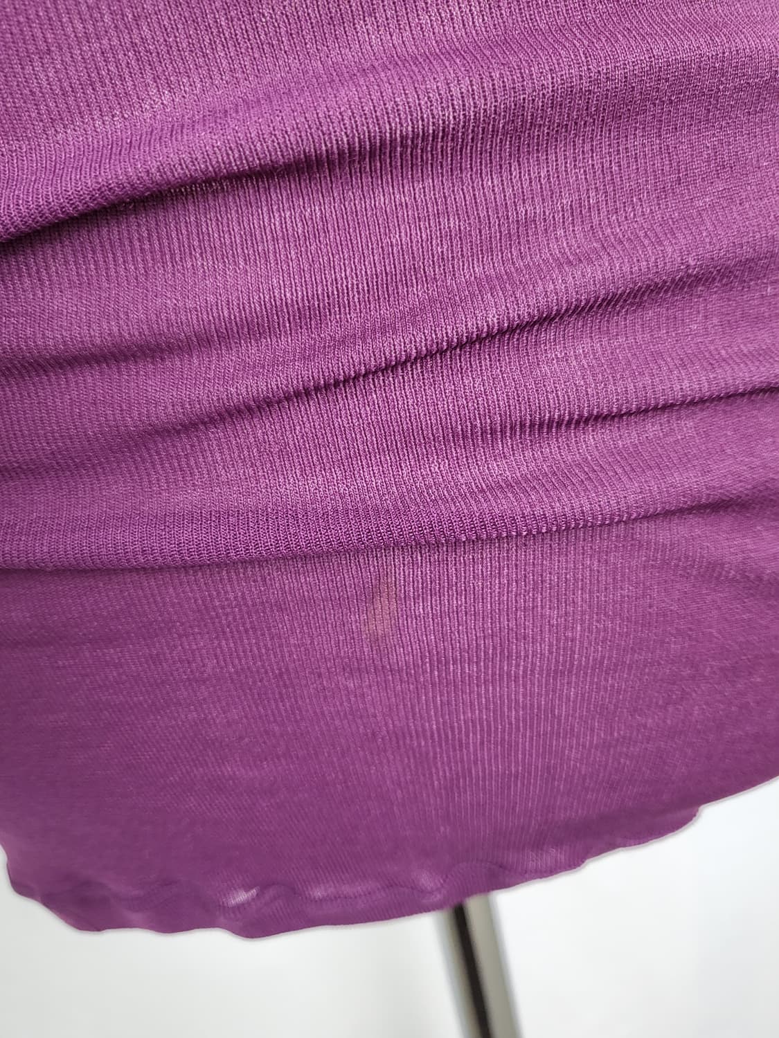 B급 빈티지 딥 퍼플 트임 리본 슬리브리스 나시 탑 상품이미지4