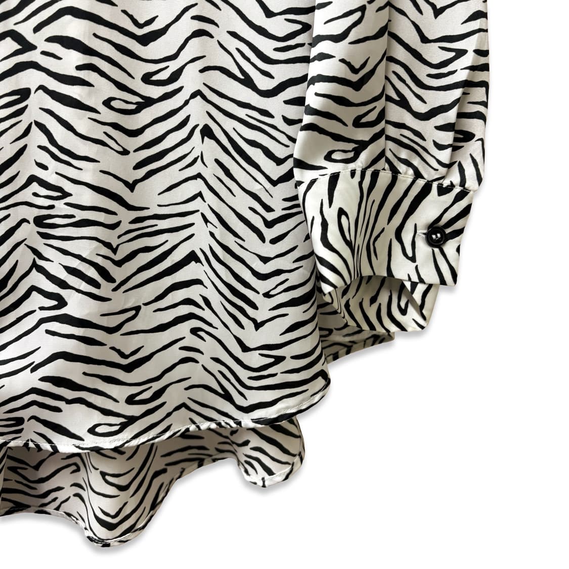 자라 지브라 새틴블라우스 셔츠 상품이미지3