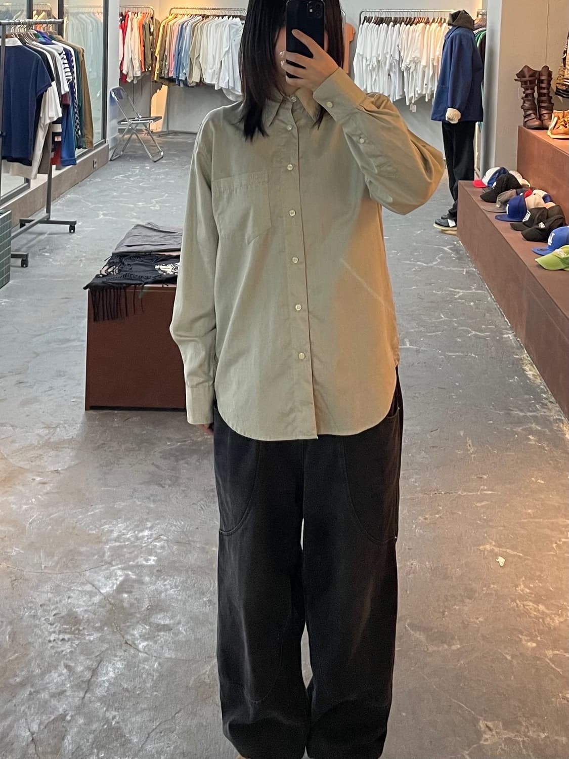 CP 컴퍼니 포켓 자수로고 린넨 셔츠 H1226 상품이미지1