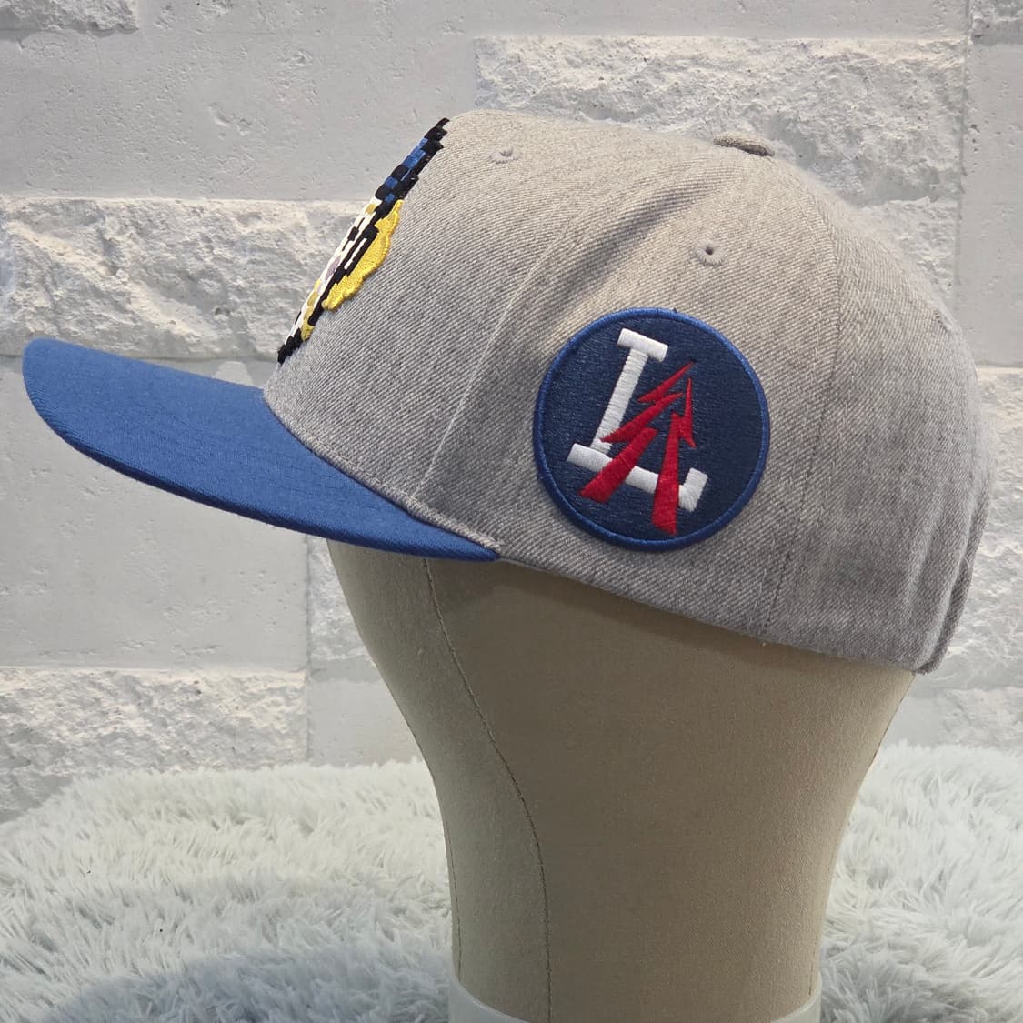 L4-4:MLB LA 다저스 픽셀 자수 그레이블루 볼캡(56-59) 상품이미지4
