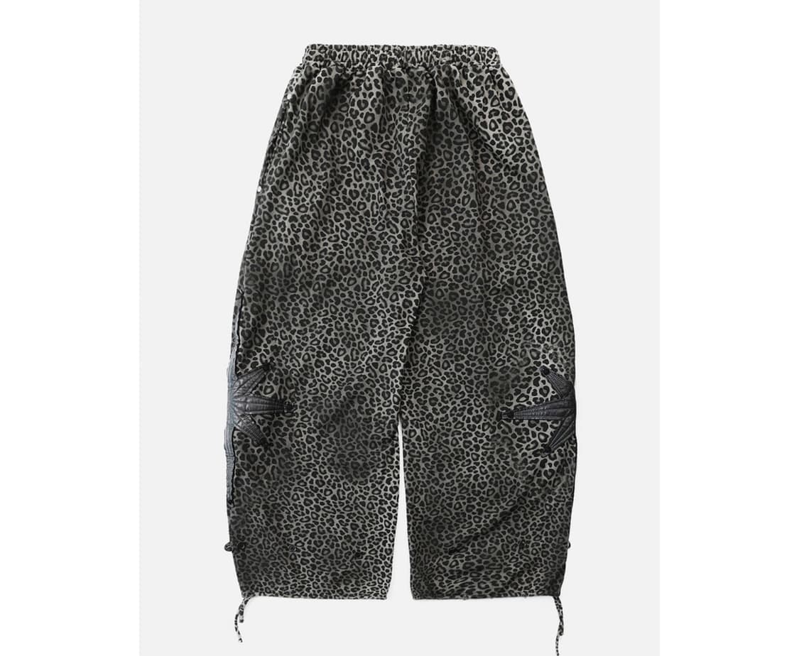 배드블러드 코스모 패치 레오파드 스웻팬츠 커브드 조거팬츠 상품이미지2