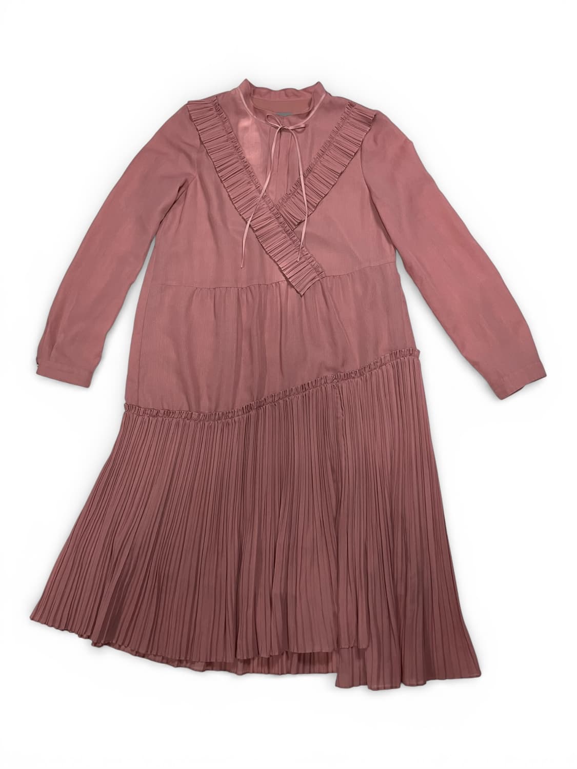 SJ SJ 쉬폰 플리츠 롱 원피스 S 상품이미지3