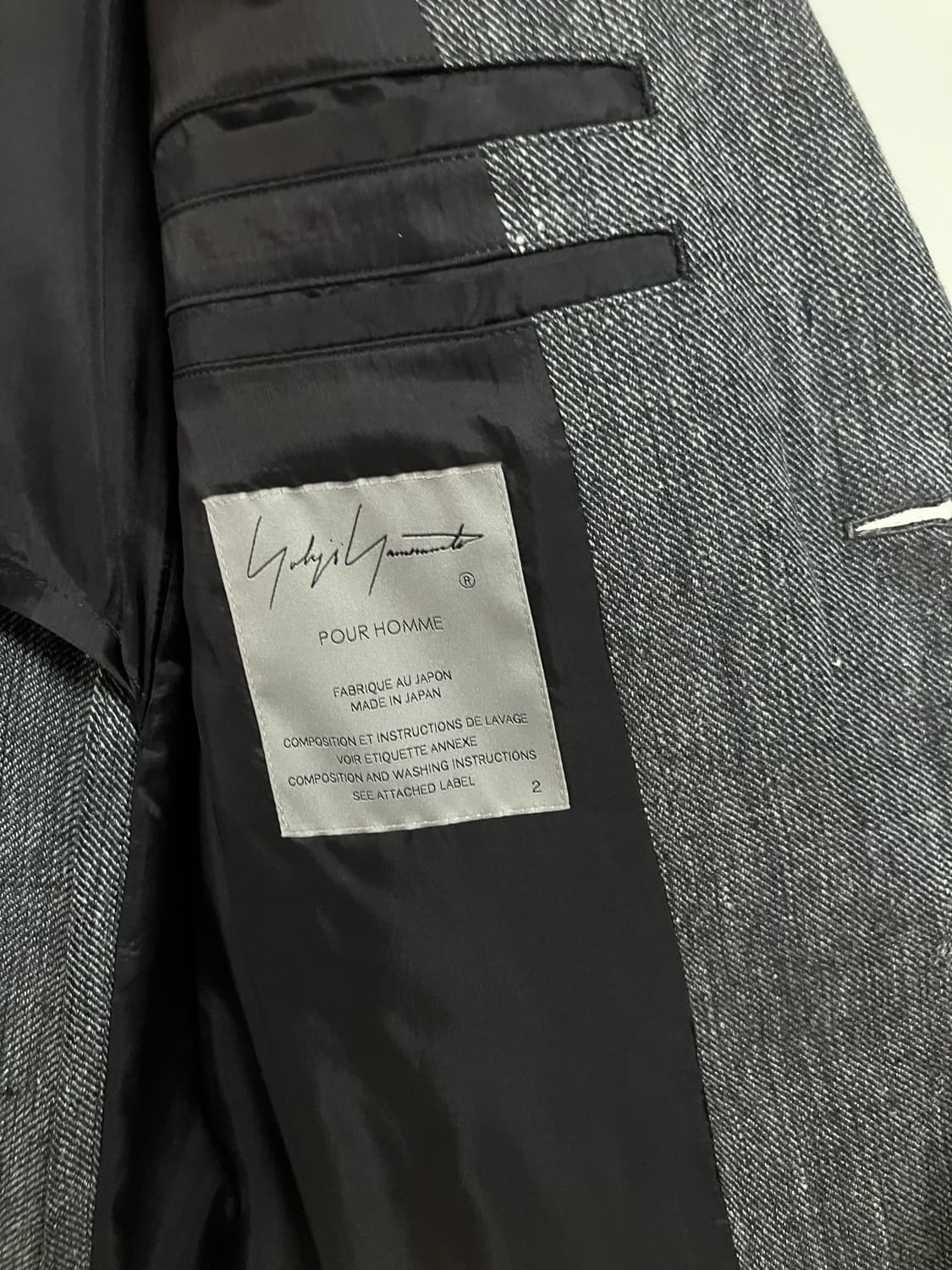 요지 야마모토 뿌르 옴므 24ss 리넨 자켓, 팬츠 셋업 상품이미지9