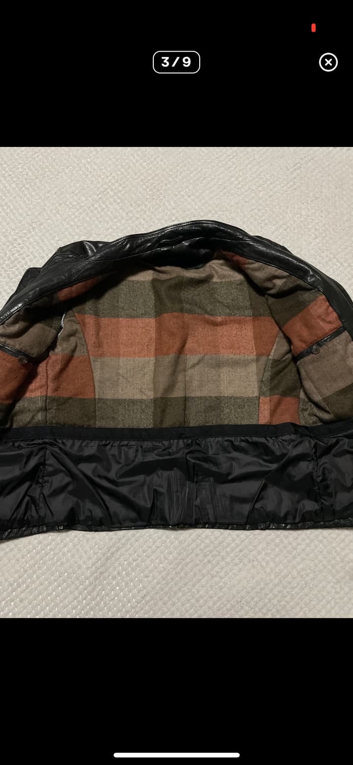 Intermezzo 인터메조 웨스턴 무드 램스킨 양가죽 절개 봄버 레더 상품이미지3