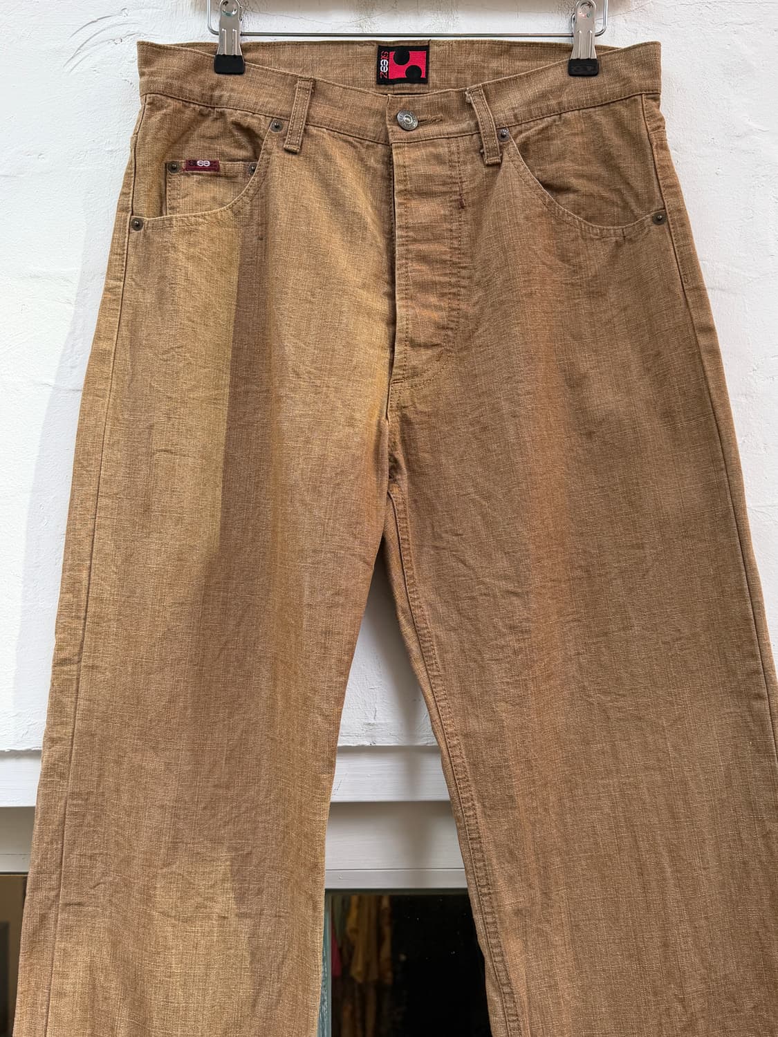 Steez (Made Japan) 브라운 치노 데님 워크 팬츠 M 상품이미지3