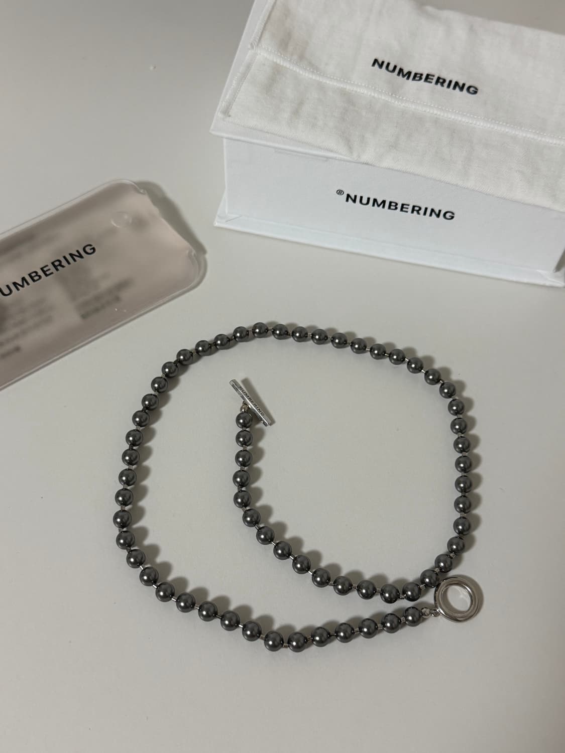 넘버링 #9718 흑진주 네크리스 6mm 상품이미지2