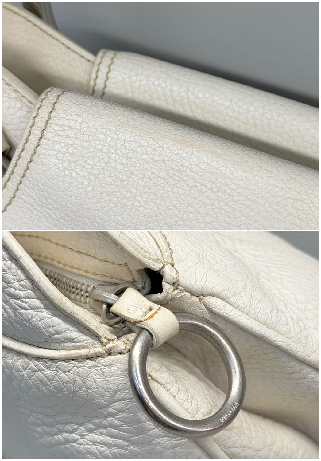 프라다 비텔로 다이노 메탈 링 후프 핸들 백 상품이미지9