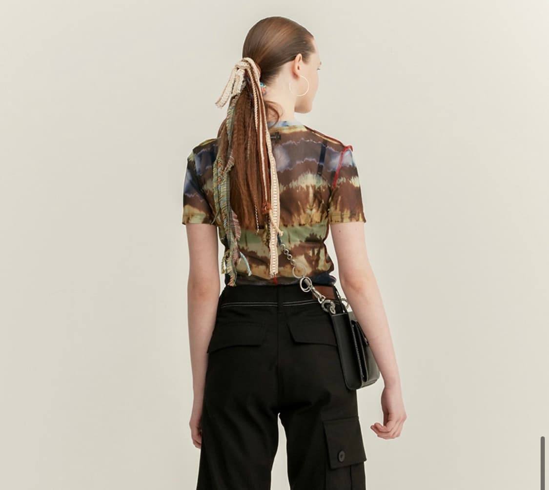 앤더슨벨 funky inside out 메쉬 티셔츠 탑 상품이미지4