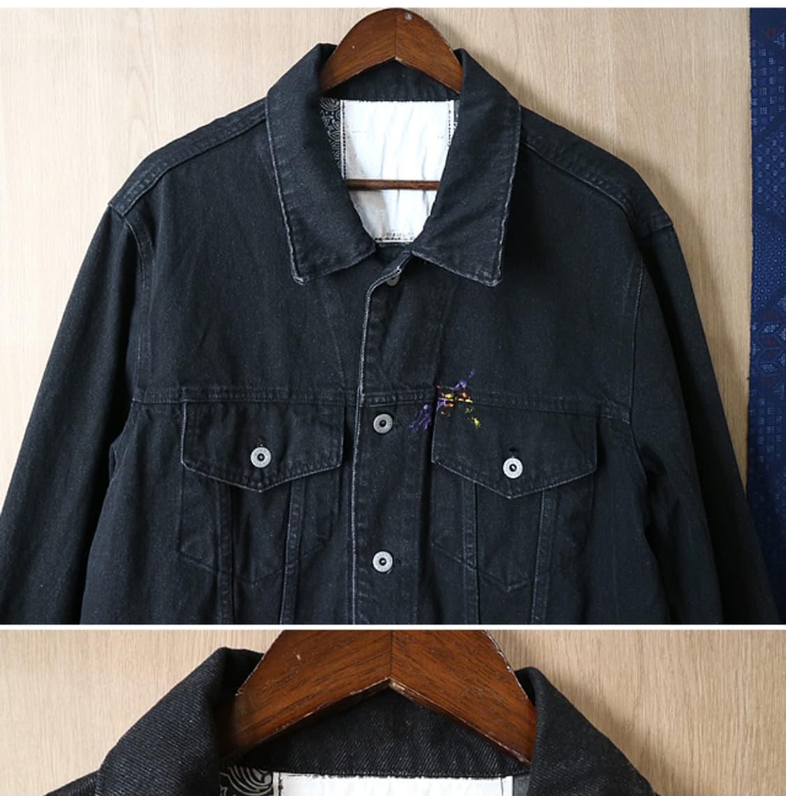 블랙아웃 BLACK OUT 블랙 페인팅 데님 자켓

굿 컨디션 상품이미지2