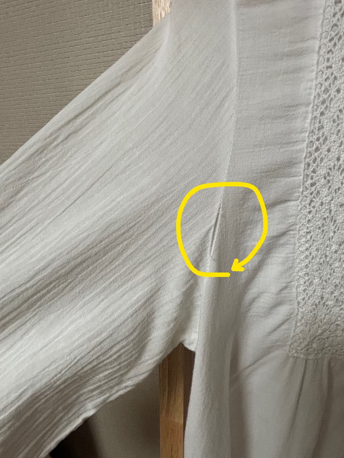 화이트 크로쉐 블라우스(하자 체크 필요) 상품이미지5