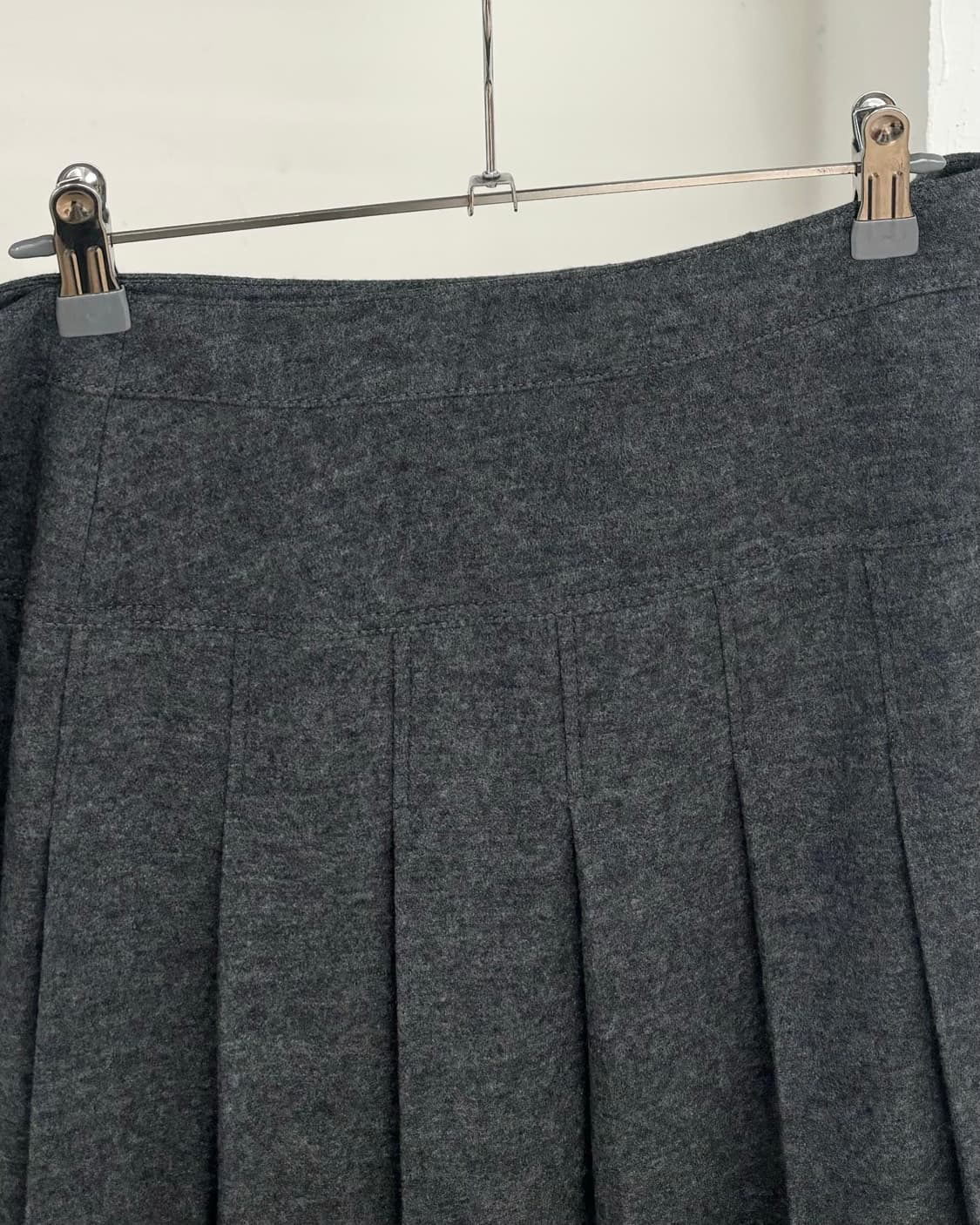 버버리 그레이 그레이 코튼 플리츠 스커트 상품이미지5