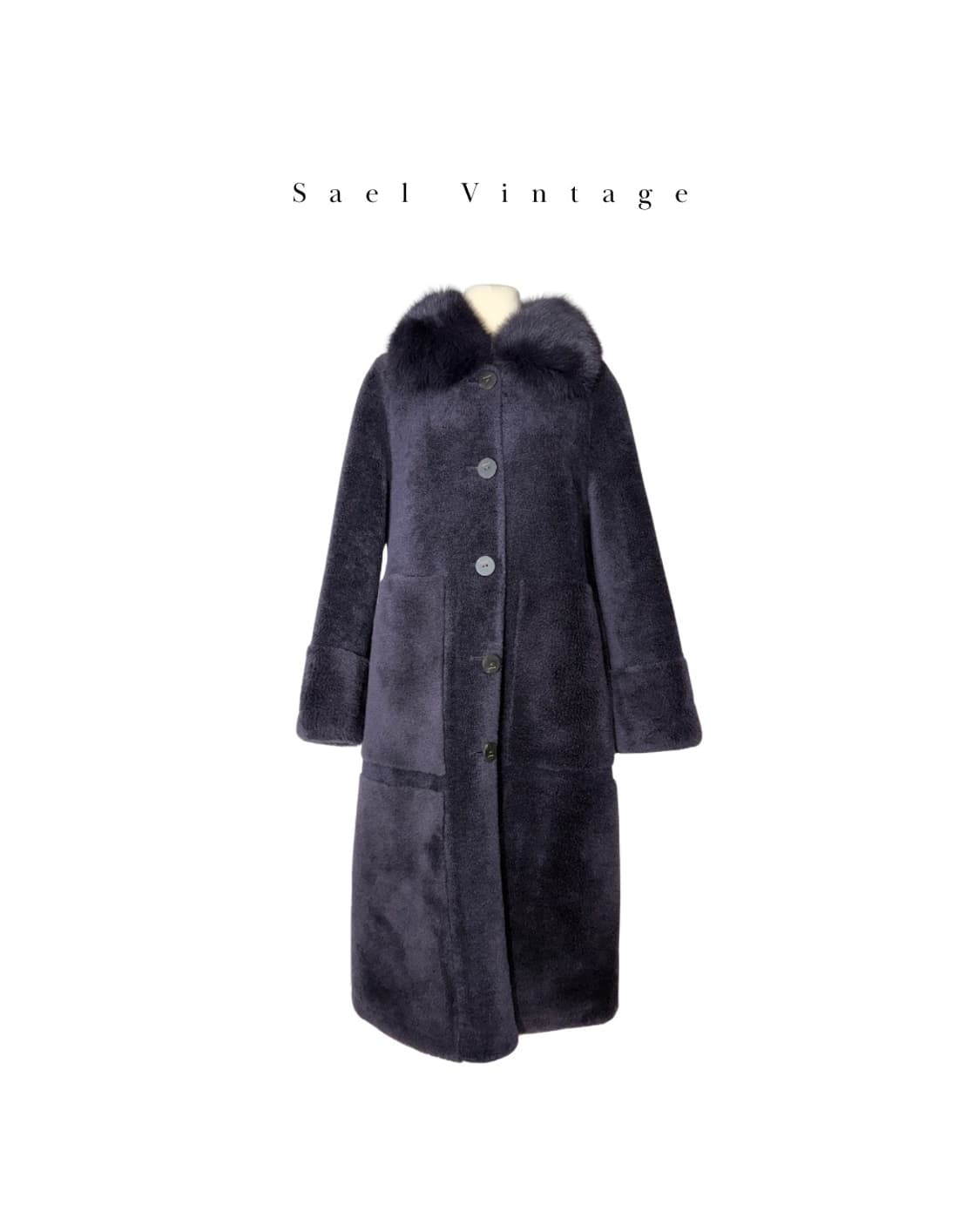 칼 라거펠트 폭스퍼 양모 롱코트 상품이미지1