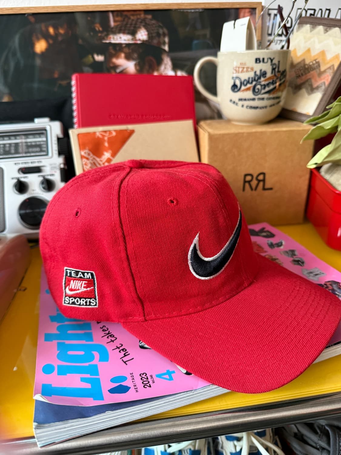 90's nike 민희진 나이키 볼캡 RED 상품이미지1