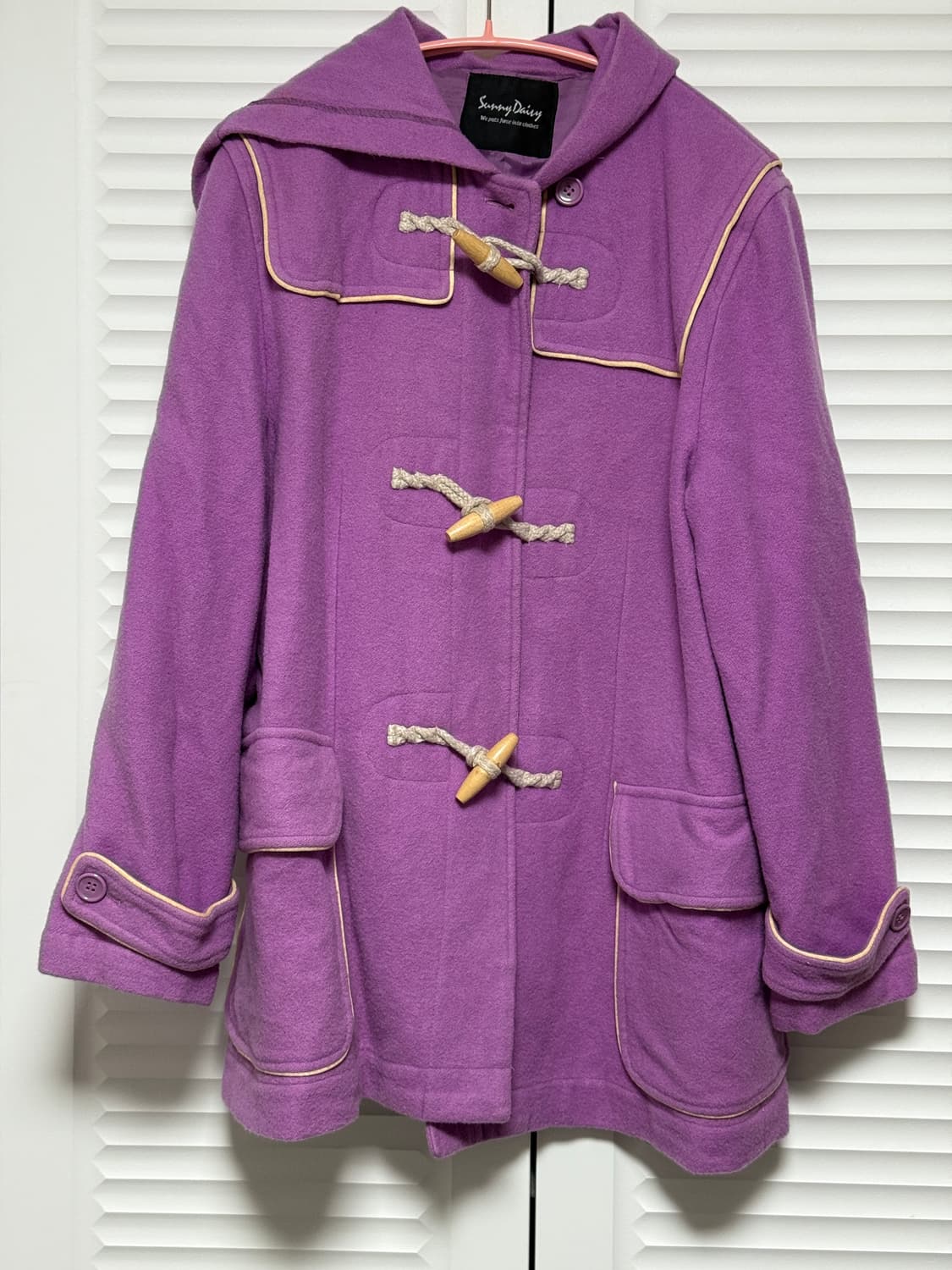 일본 빈티지 보라색 떡볶이 코트 상품이미지2