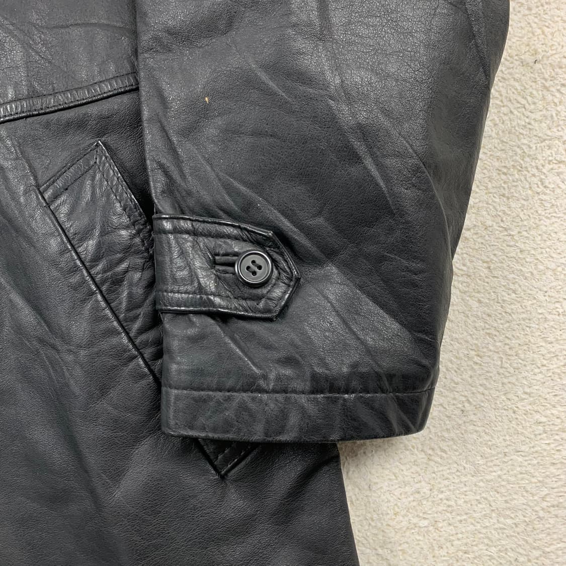 FREAKS 일본빈티지 카우레더 카코트 자켓 블랙 상품이미지4