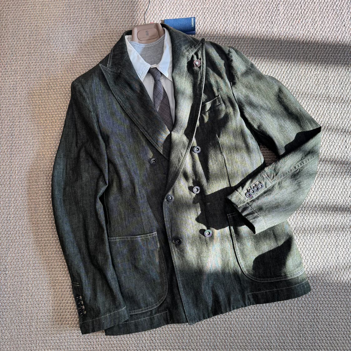 LARDINI 라르디니 이탈리안 최고급 데님 더블 브레스티드 블레이저 상품이미지2
